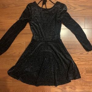 Black velvet dress